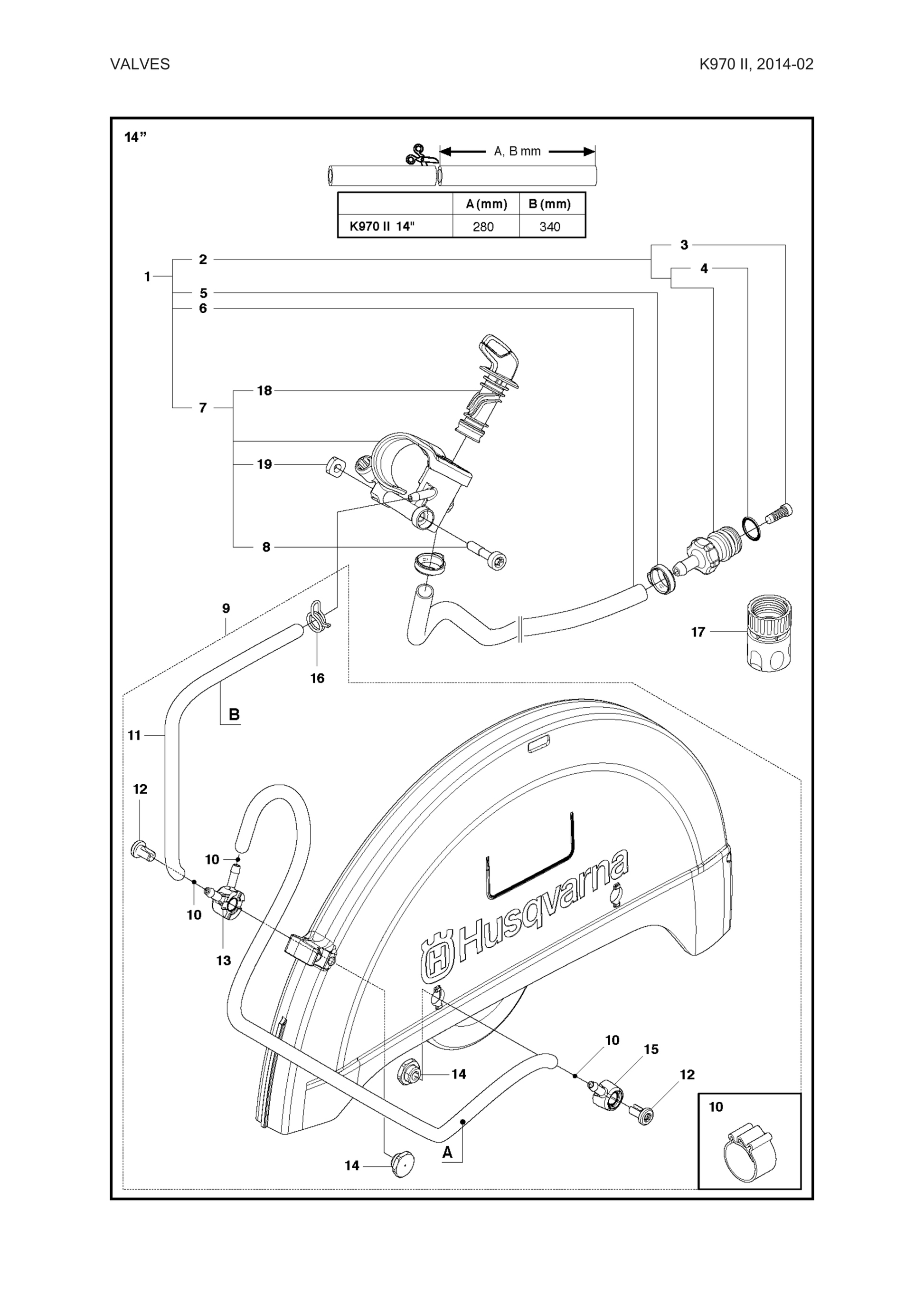 Husqvarna 506498703 onderdelentekening - positie 10
