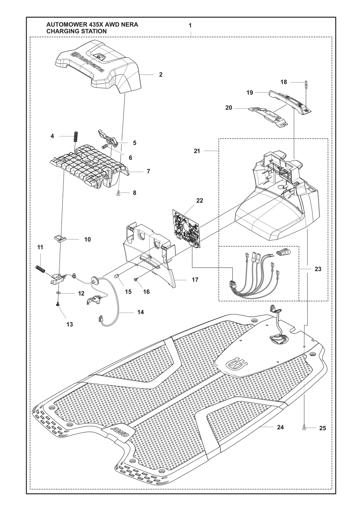 Husqvarna 595283601 onderdelentekening - positie 24