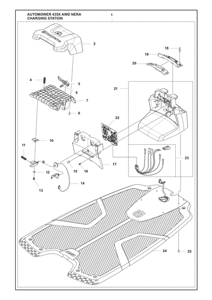 Husqvarna 595283601 onderdelentekening - positie 24