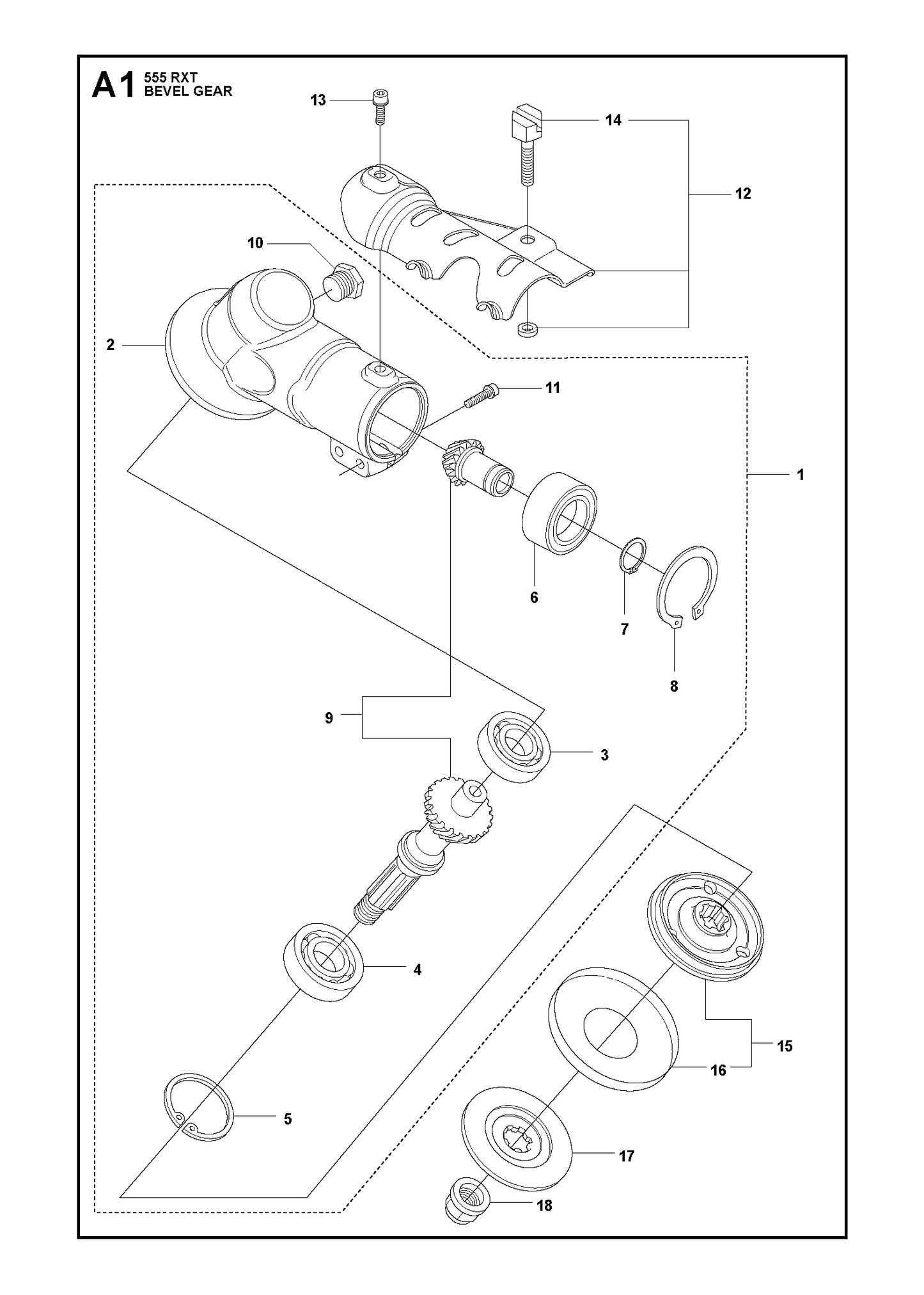 Husqvarna 503227301 onderdelentekening - positie 18