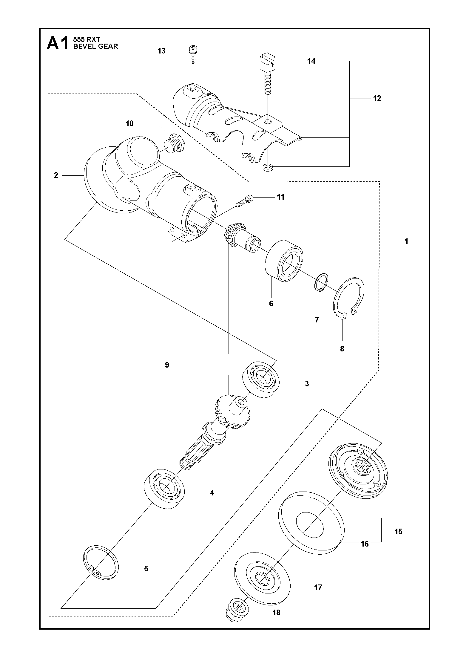 Husqvarna 503227301 onderdelentekening - positie 18