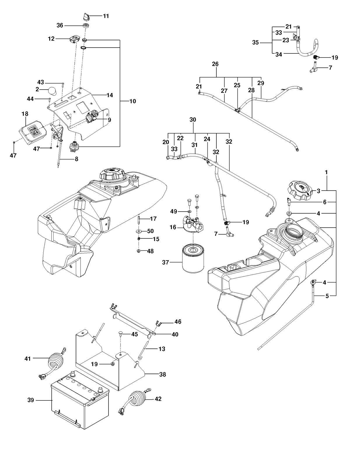 Husqvarna 522485501 onderdelentekening - positie 16