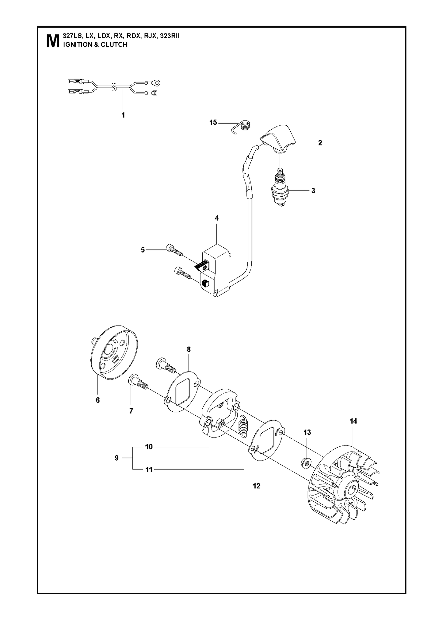 Husqvarna 502493601 onderdelentekening - positie 1