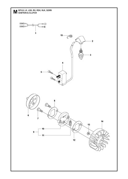 Husqvarna 502493601 onderdelentekening - positie 1