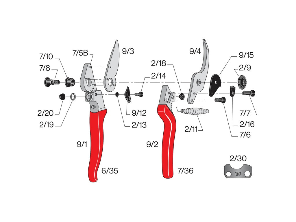 Felco 9 Linkshandige Snoeischaar - keizers.nu