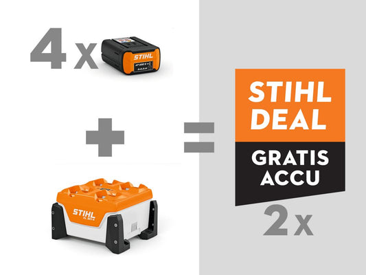 Stihl AL 301-4 Multilader met 6x AP 500 S accu - Gratis Accudeal