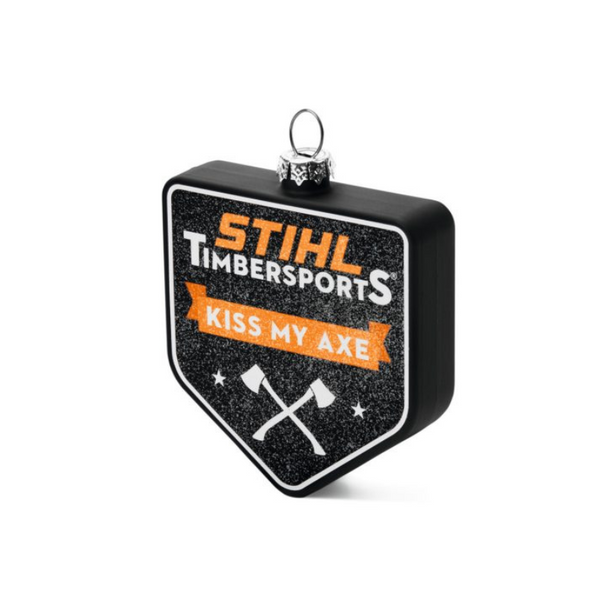 STIHL Kerstbal "Kiss My Axe"