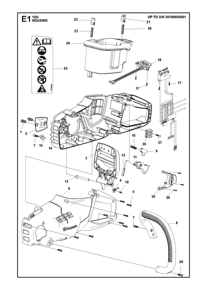 Husqvarna 585636201 onderdelentekening - positie 20