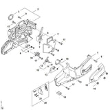 STIHL TA017915400 Houder positie 18 technische tekening