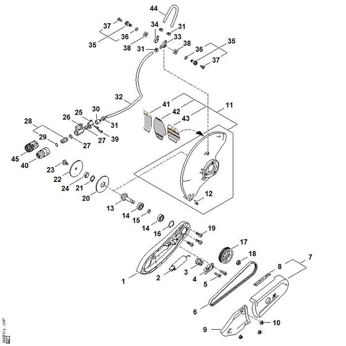 STIHL TA027648510 riempoelie positie 17 technische tekening