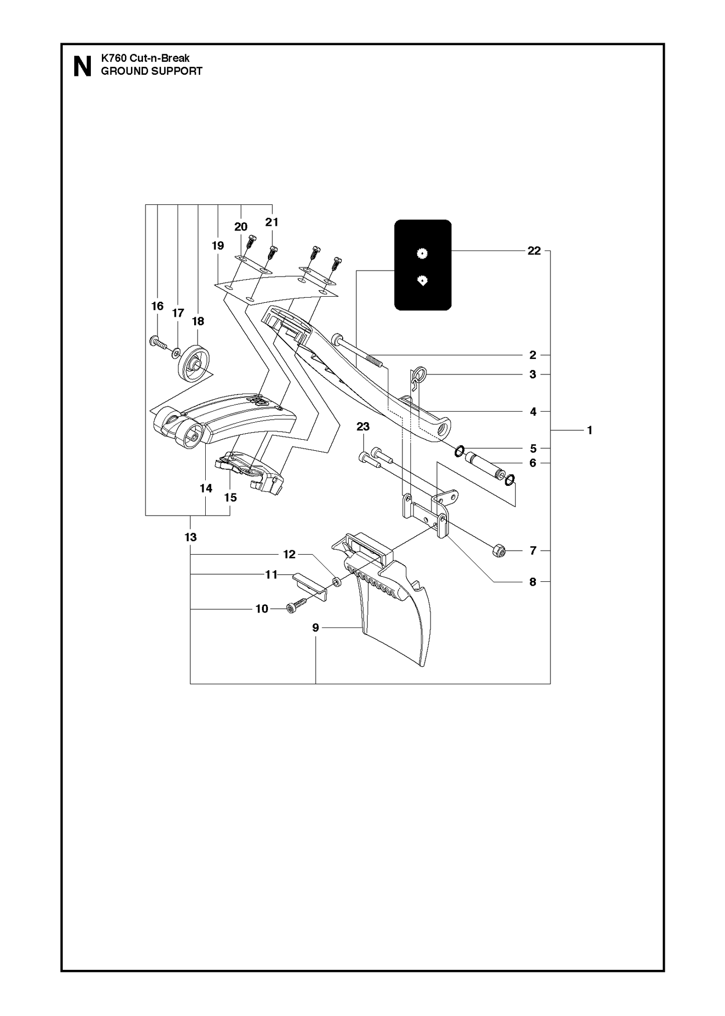 Husqvarna 506406302 onderdelentekening - positie 4