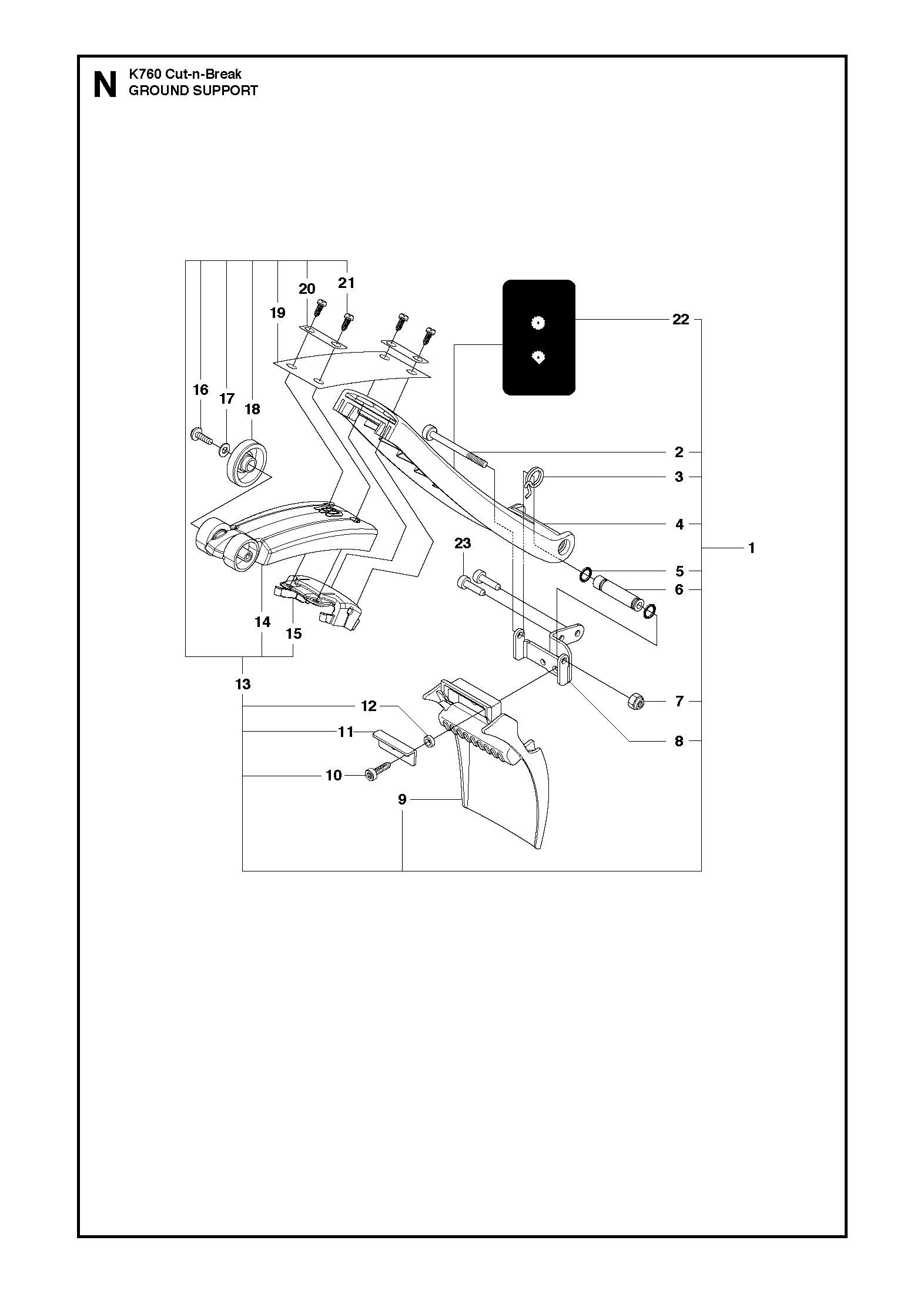 Husqvarna 506406302 onderdelentekening - positie 4