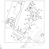 STIHL TB011824000 Gaskabelsteun positie 32 technische tekening