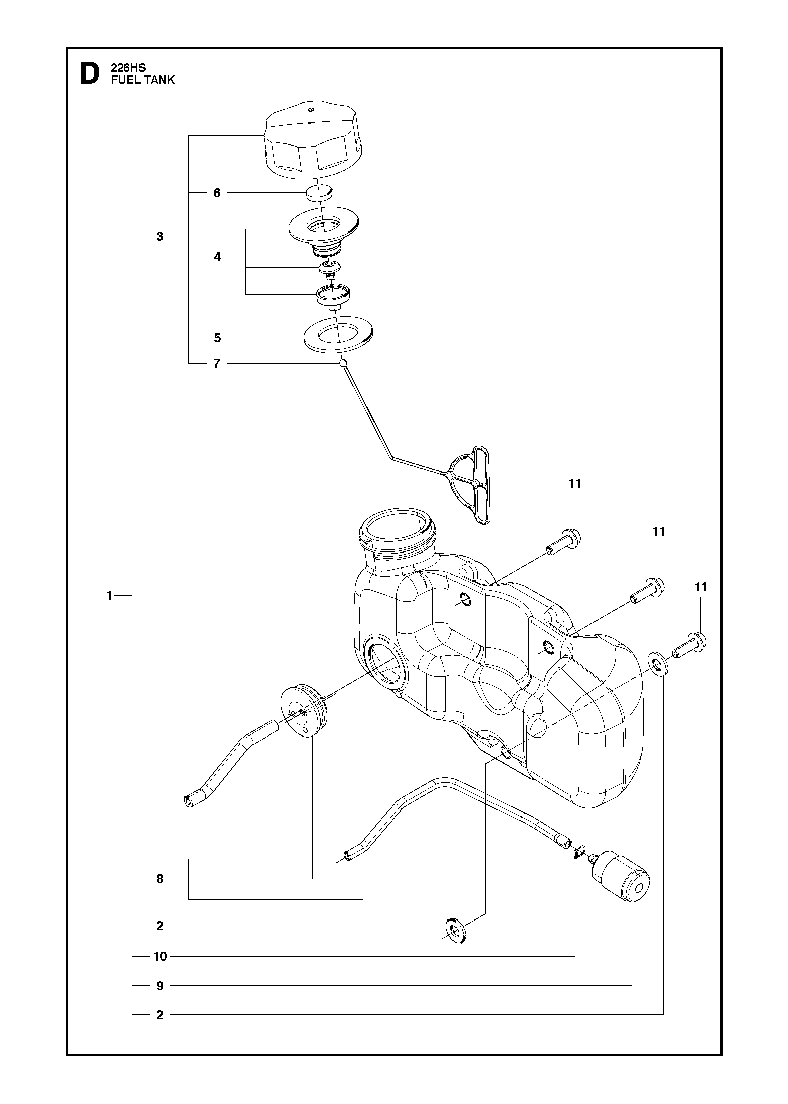 Husqvarna 506684101 onderdelentekening - positie 2