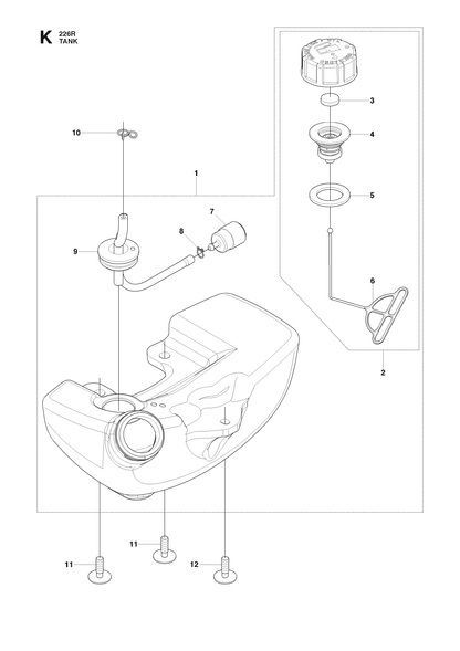 Husqvarna 506617201 onderdelentekening - positie 3