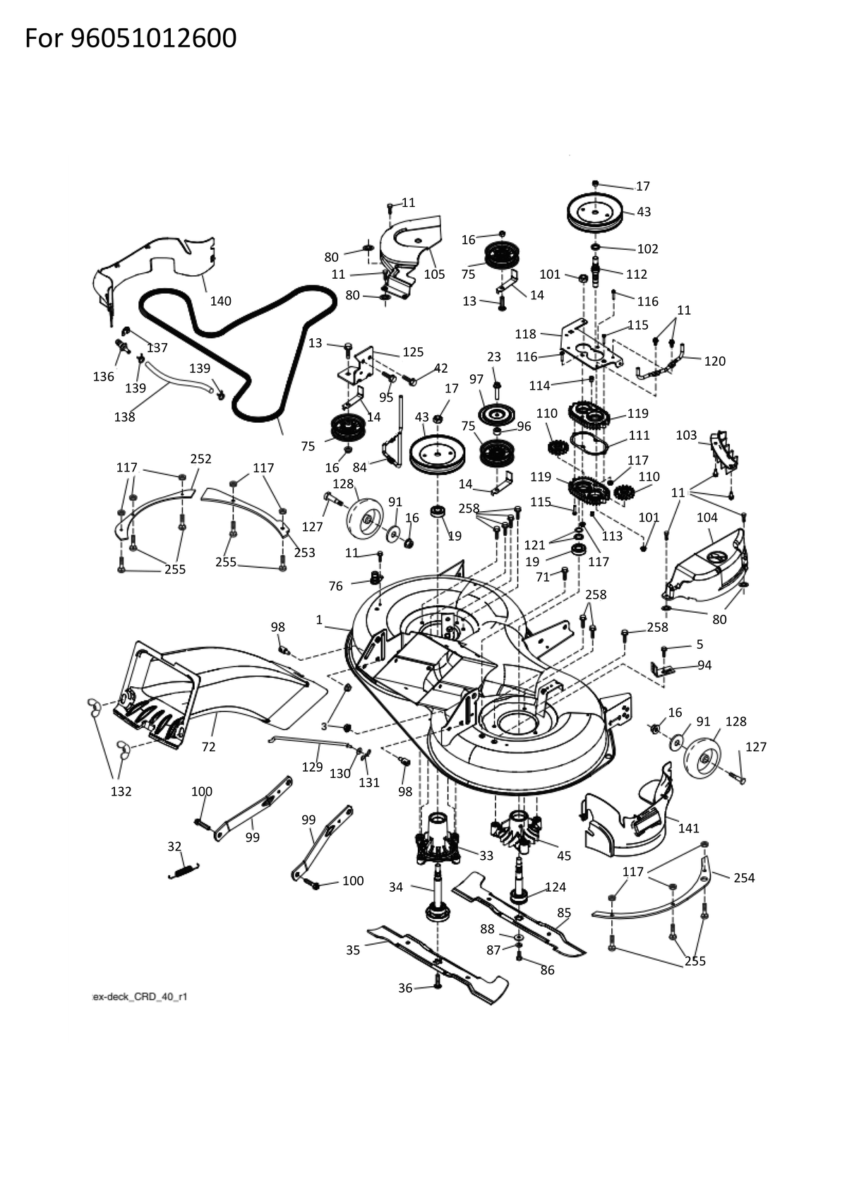 Husqvarna 584402101 onderdelentekening - positie 1
