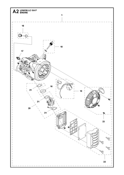 Husqvarna 577473601 onderdelentekening - positie 22