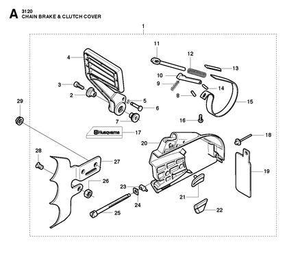 Husqvarna 503520801 onderdelentekening - positie 2
