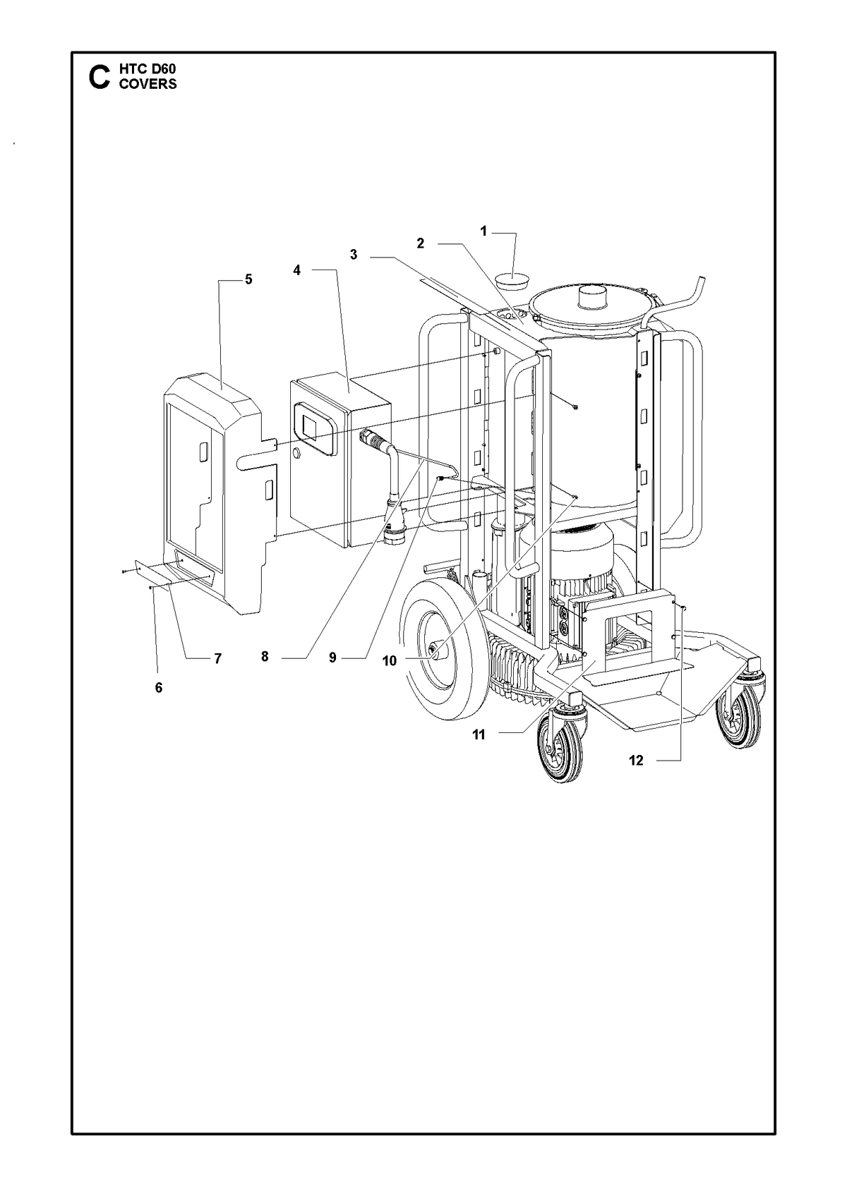 Husqvarna 595663701 onderdelentekening - positie 1