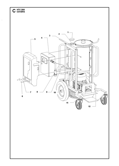 Husqvarna 595663701 onderdelentekening - positie 1