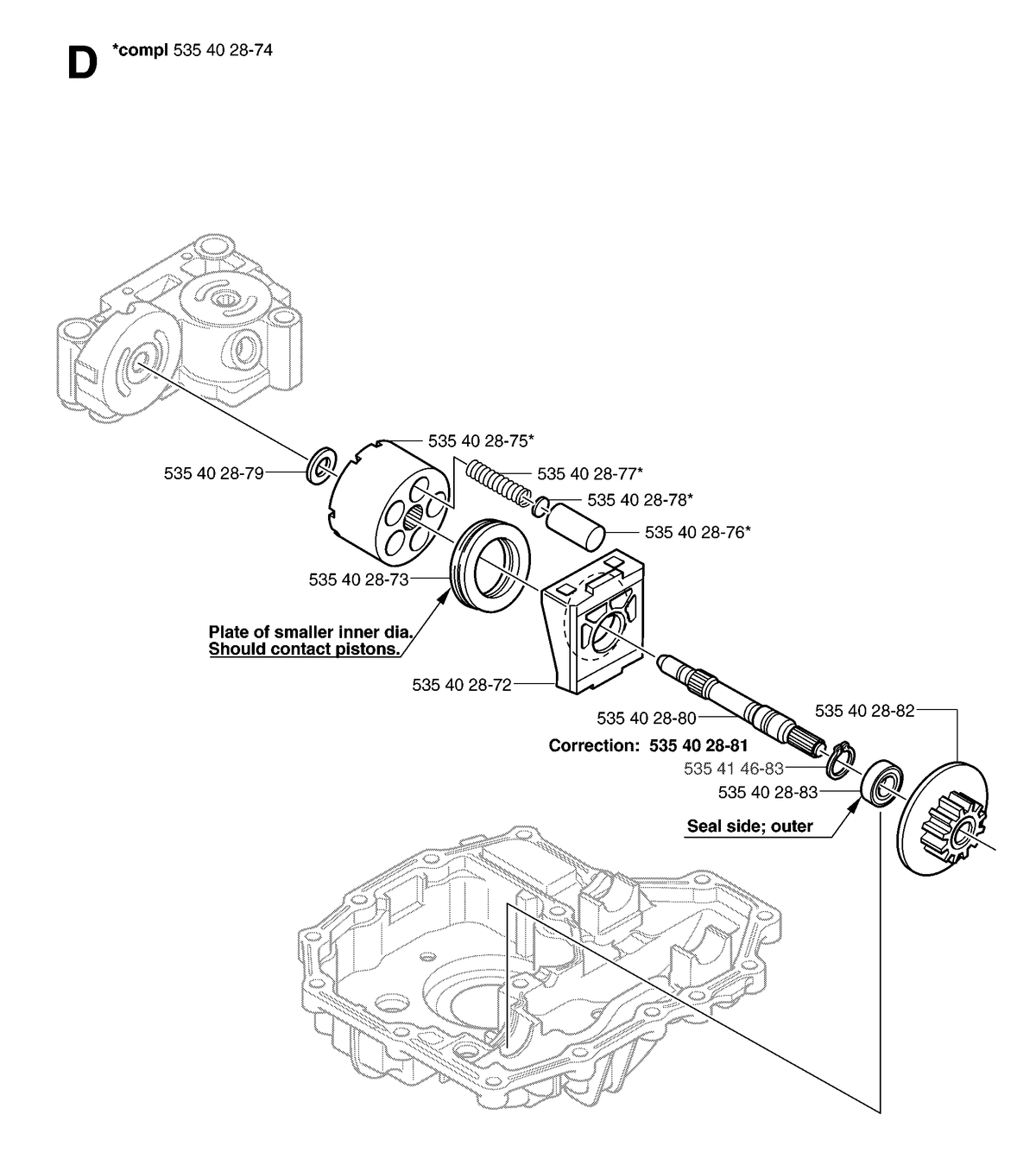 Husqvarna 535402879 onderdelentekening - positie 2