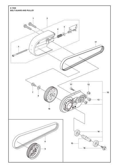 Husqvarna 503207205 onderdelentekening - positie 3