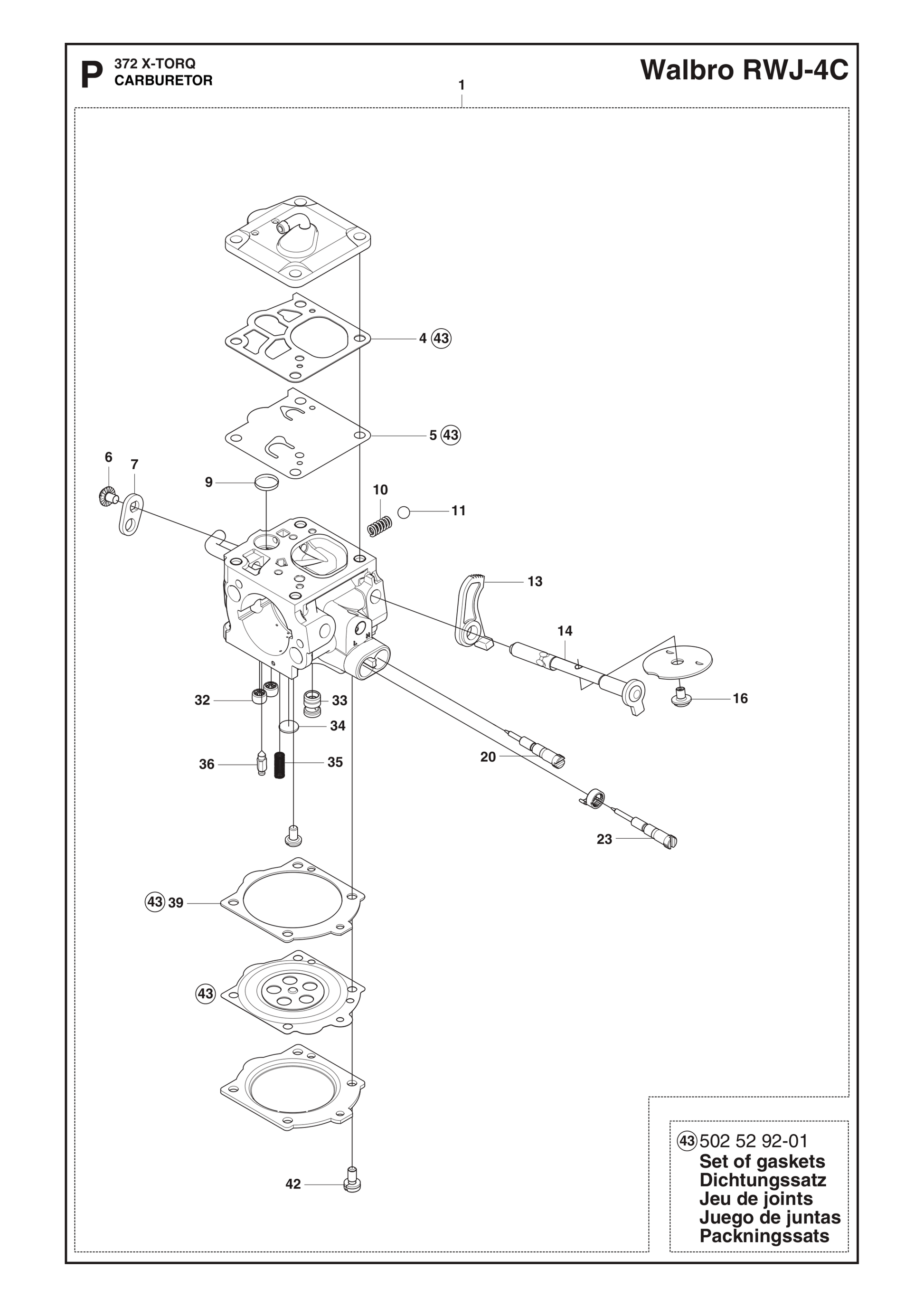 Husqvarna 504791201 onderdelentekening - positie 35