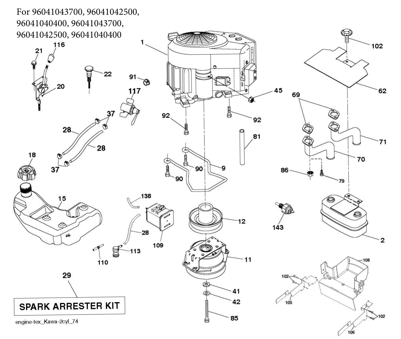 Husqvarna 501606901 onderdelentekening - positie 85