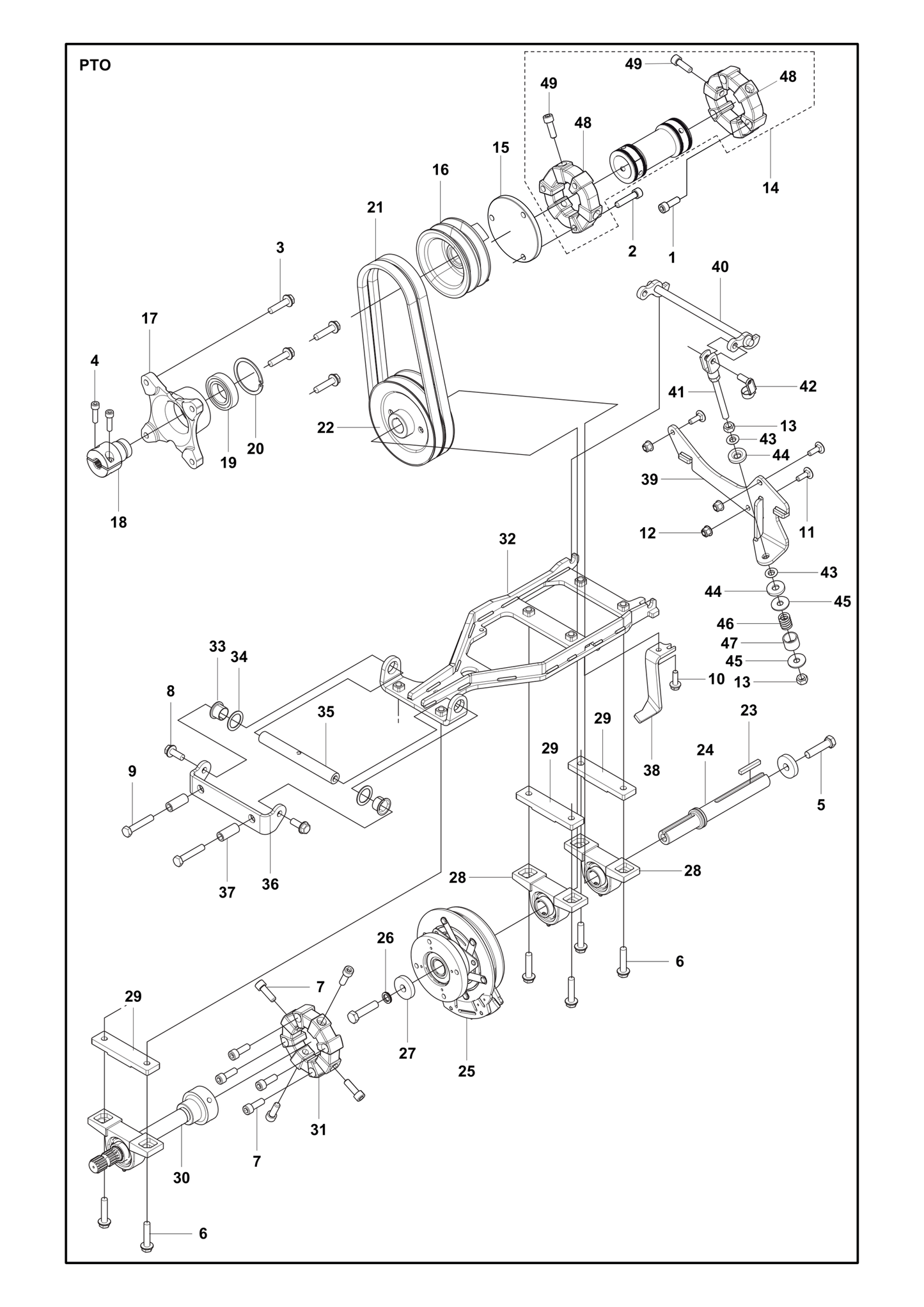 Husqvarna 502233601 onderdelentekening - positie 1