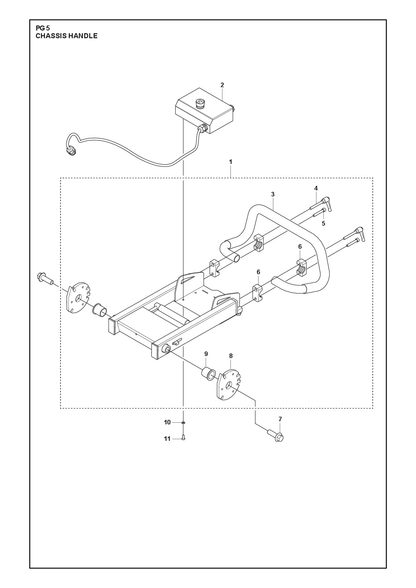 Husqvarna 536845201 onderdelentekening - positie 1