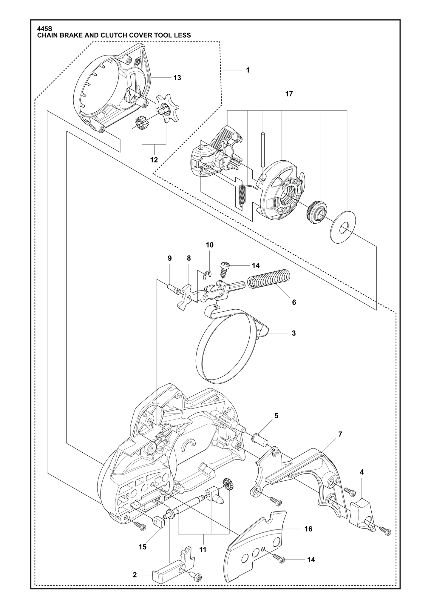 Husqvarna 504542801 onderdelentekening - positie 2