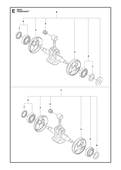 Husqvarna 575545219 onderdelentekening - positie 8