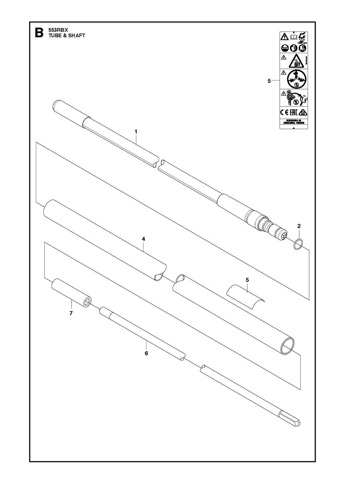 Husqvarna 574508901 onderdelentekening - positie 6
