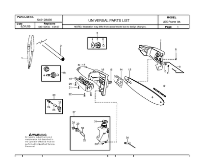 Husqvarna 530030189 onderdelentekening - positie 32