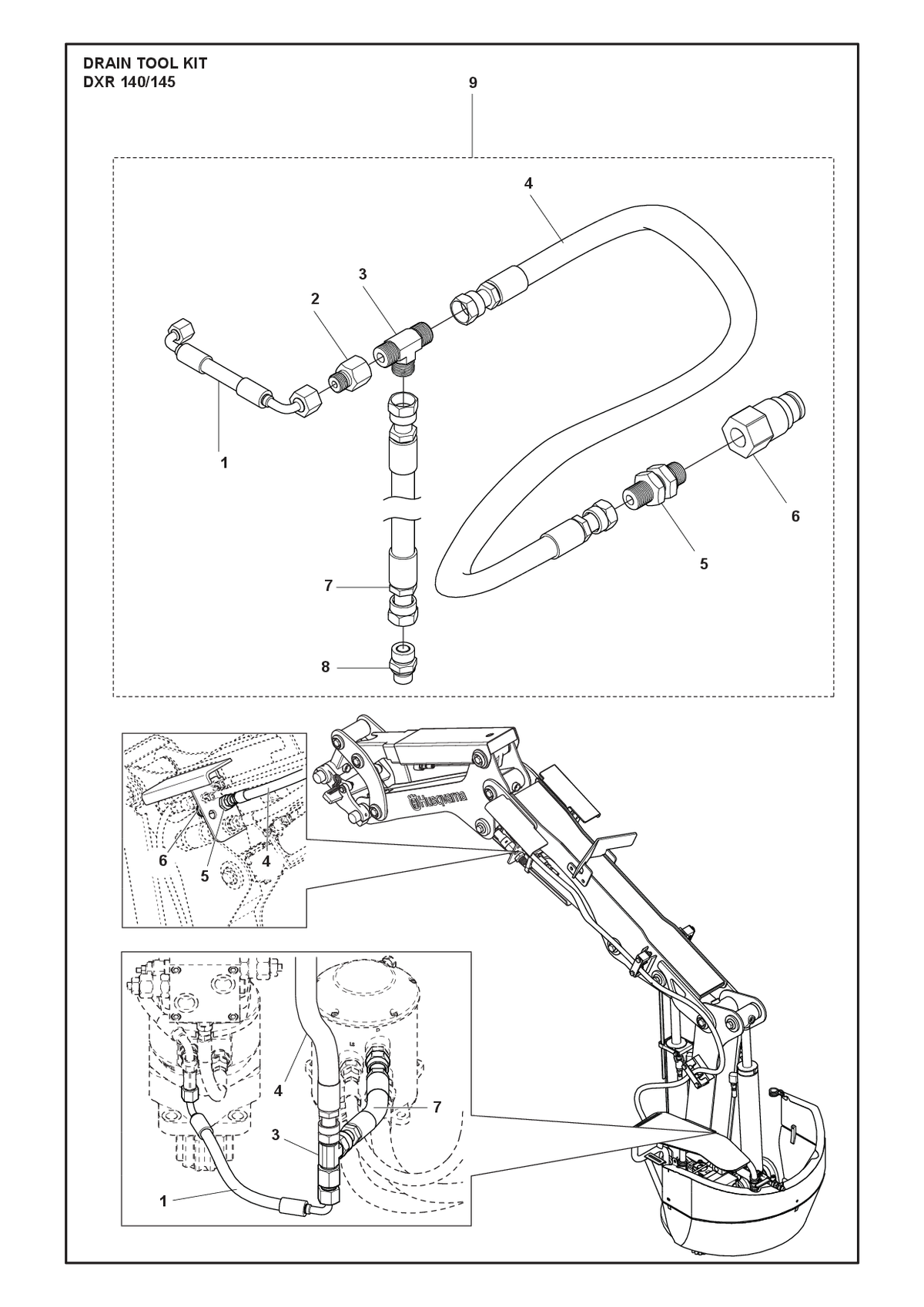 Husqvarna 582573401 onderdelentekening - positie 1