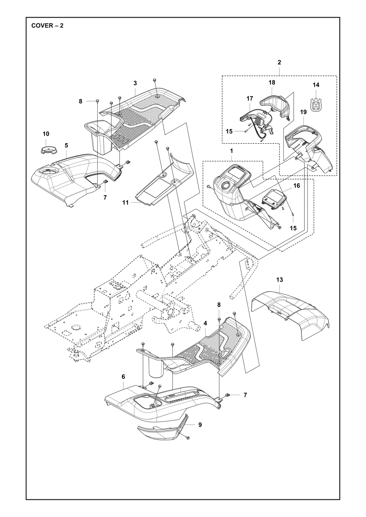 Husqvarna 525562401 onderdelentekening - positie 13