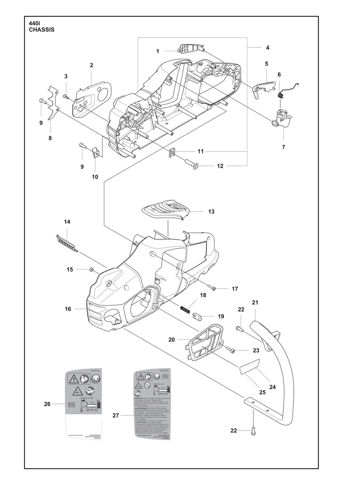 Husqvarna 591759901 onderdelentekening - positie 15