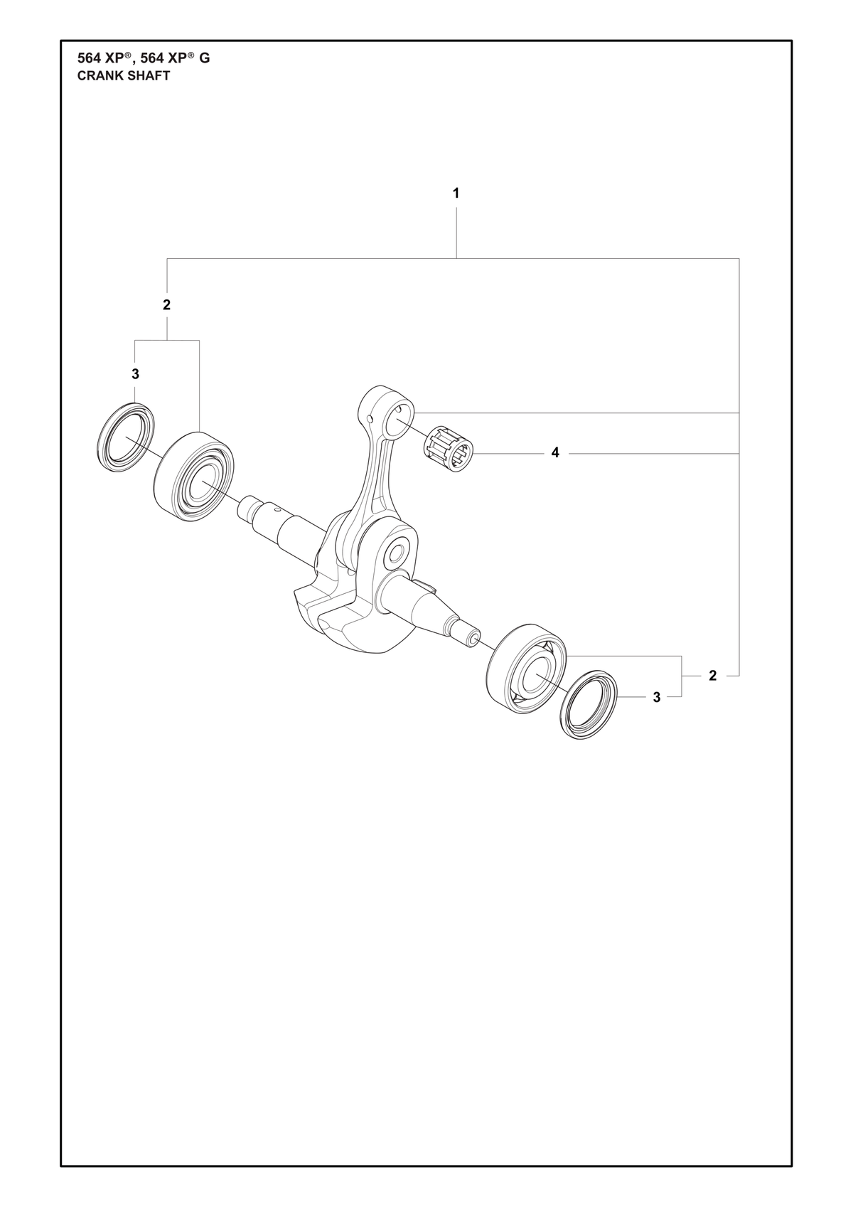 Husqvarna 546058701 onderdelentekening - positie 1