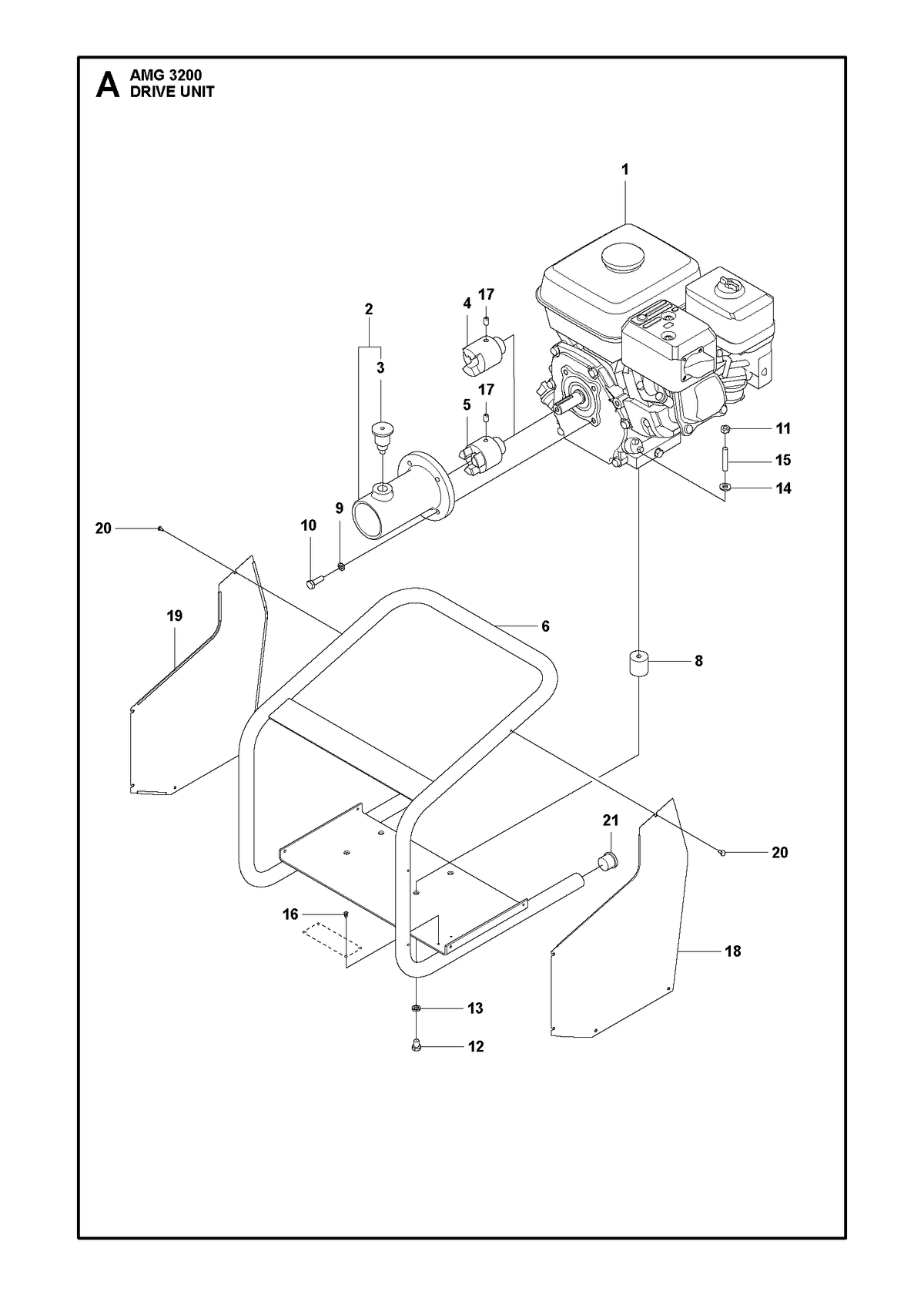 Husqvarna 596577801 onderdelentekening - positie 21