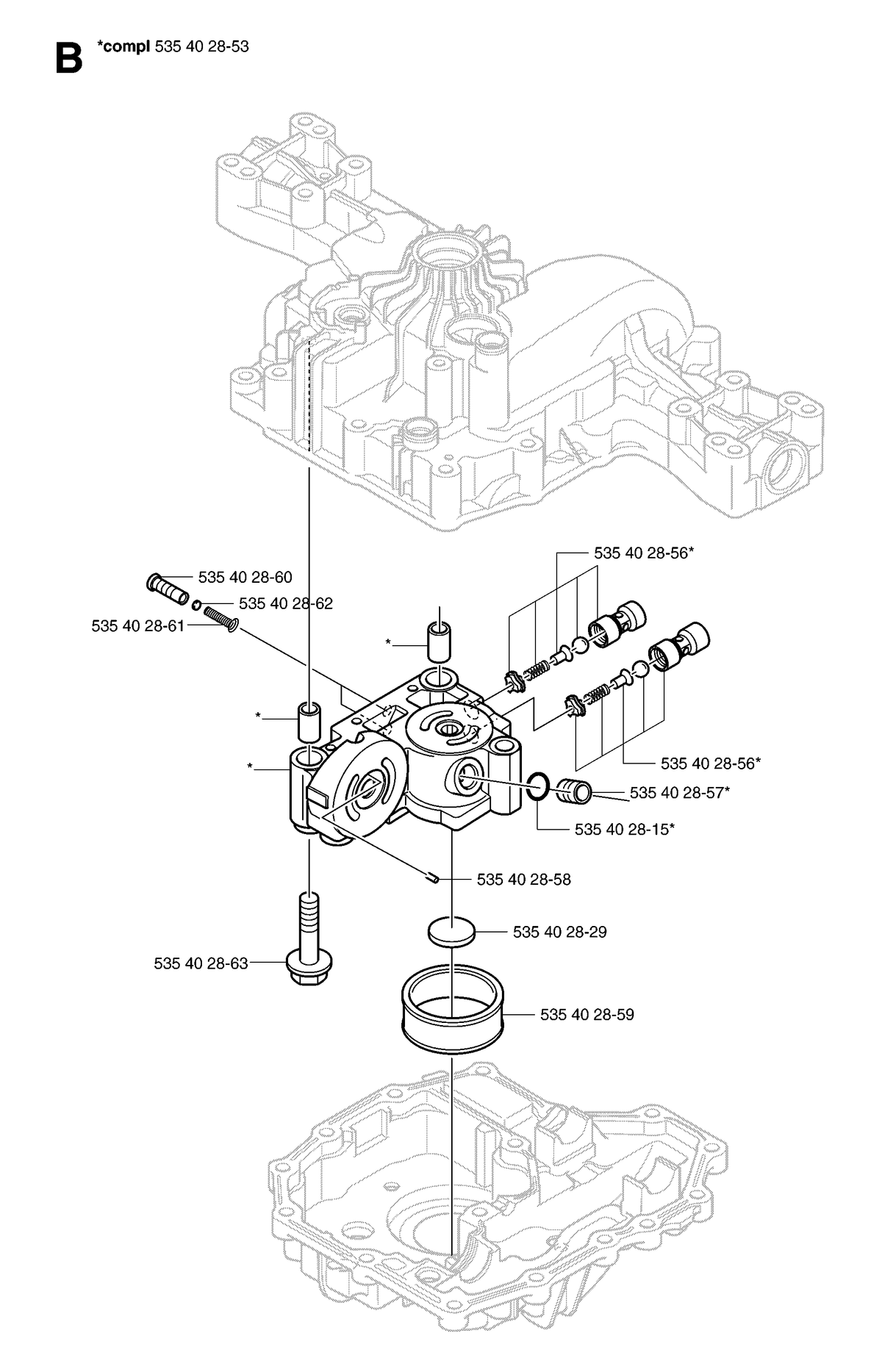 Husqvarna 535402860 onderdelentekening - positie 2