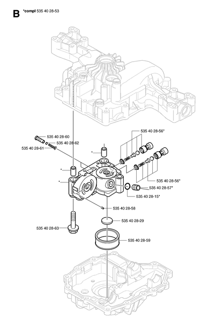 Husqvarna 535402860 onderdelentekening - positie 2