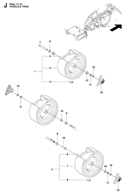Husqvarna 506596209 onderdelentekening - positie 15