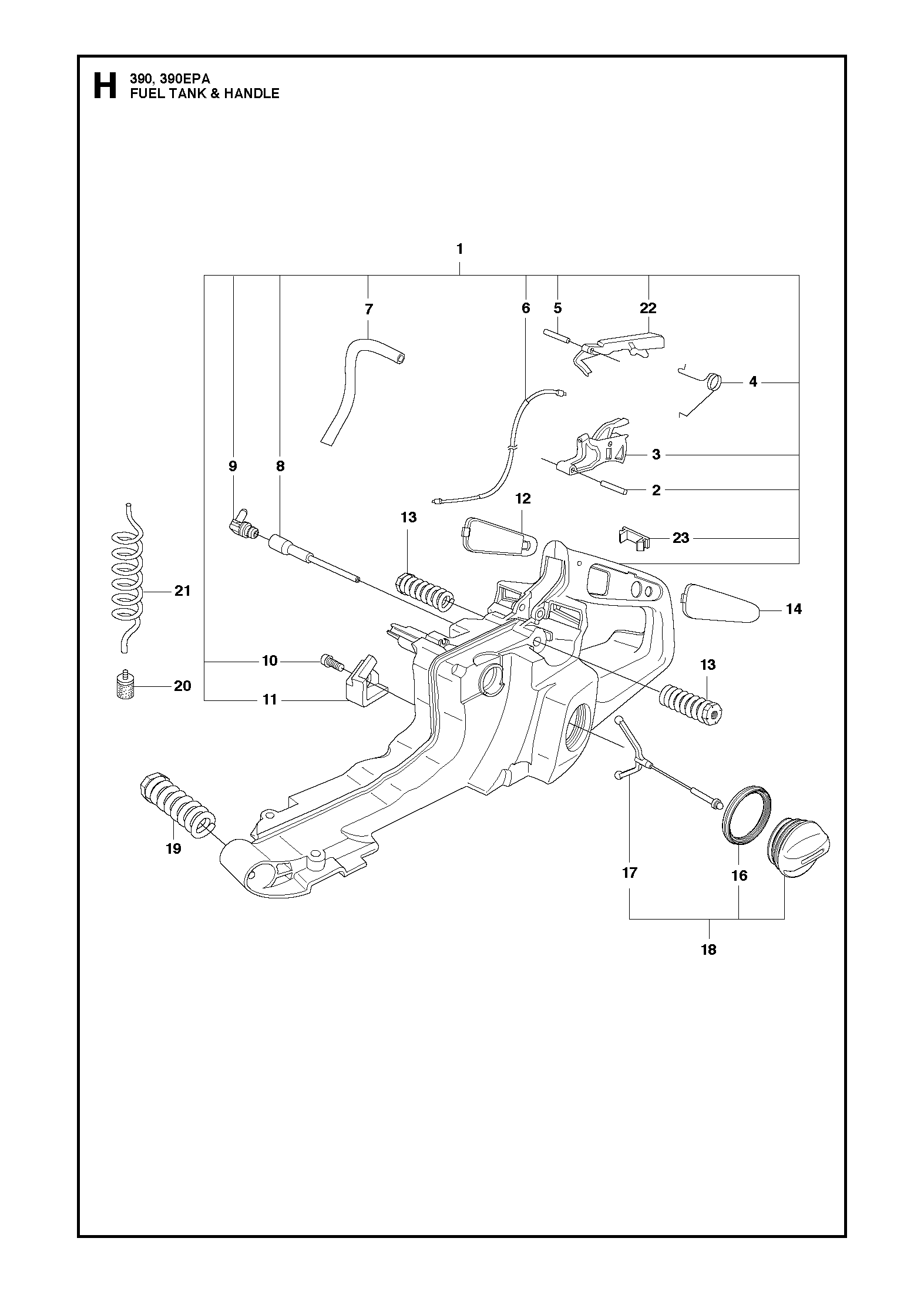 Husqvarna 501492703 onderdelentekening - positie 23