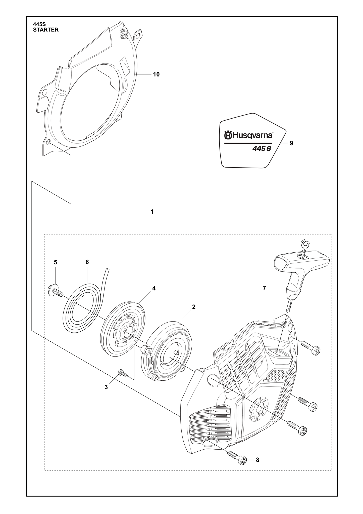 Husqvarna 503217321 onderdelentekening - positie 8