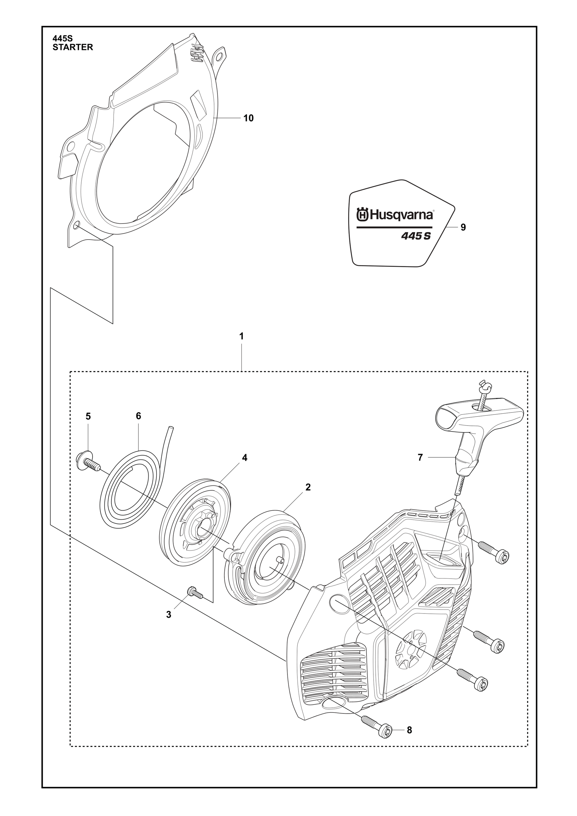 Husqvarna 503217321 onderdelentekening - positie 8
