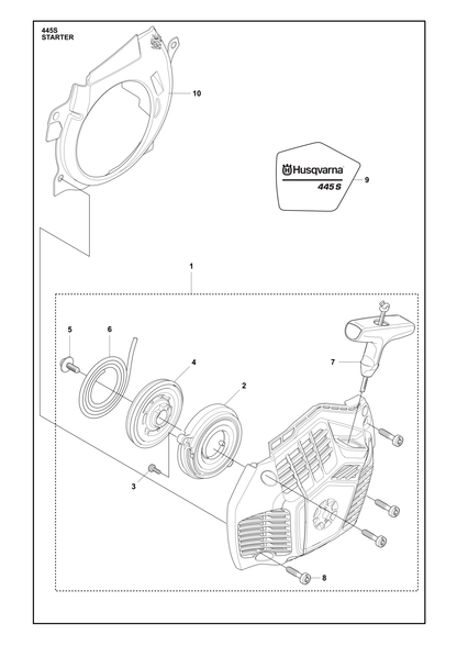 Husqvarna 503217321 onderdelentekening - positie 8