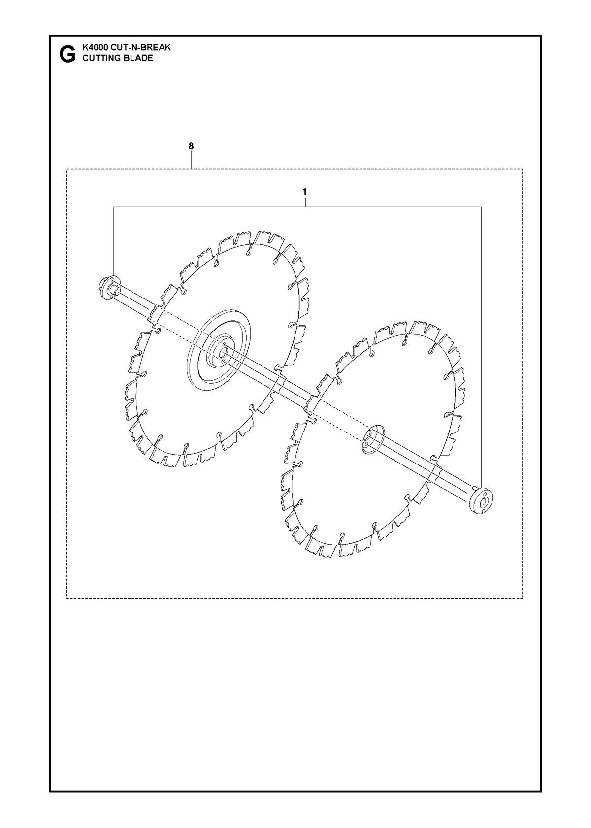 Husqvarna 501008808 onderdelentekening - positie 1