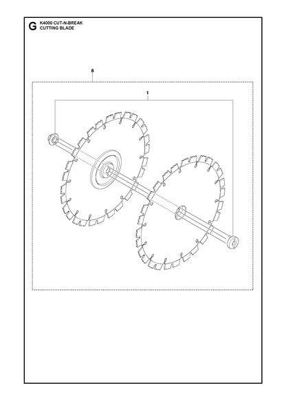 Husqvarna 501008808 onderdelentekening - positie 1