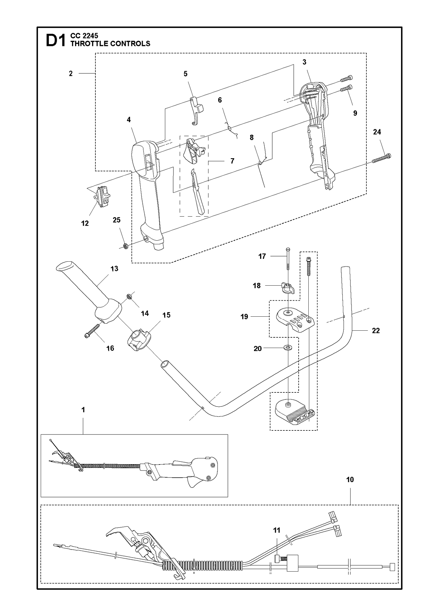 Husqvarna 504209805 onderdelentekening - positie 2
