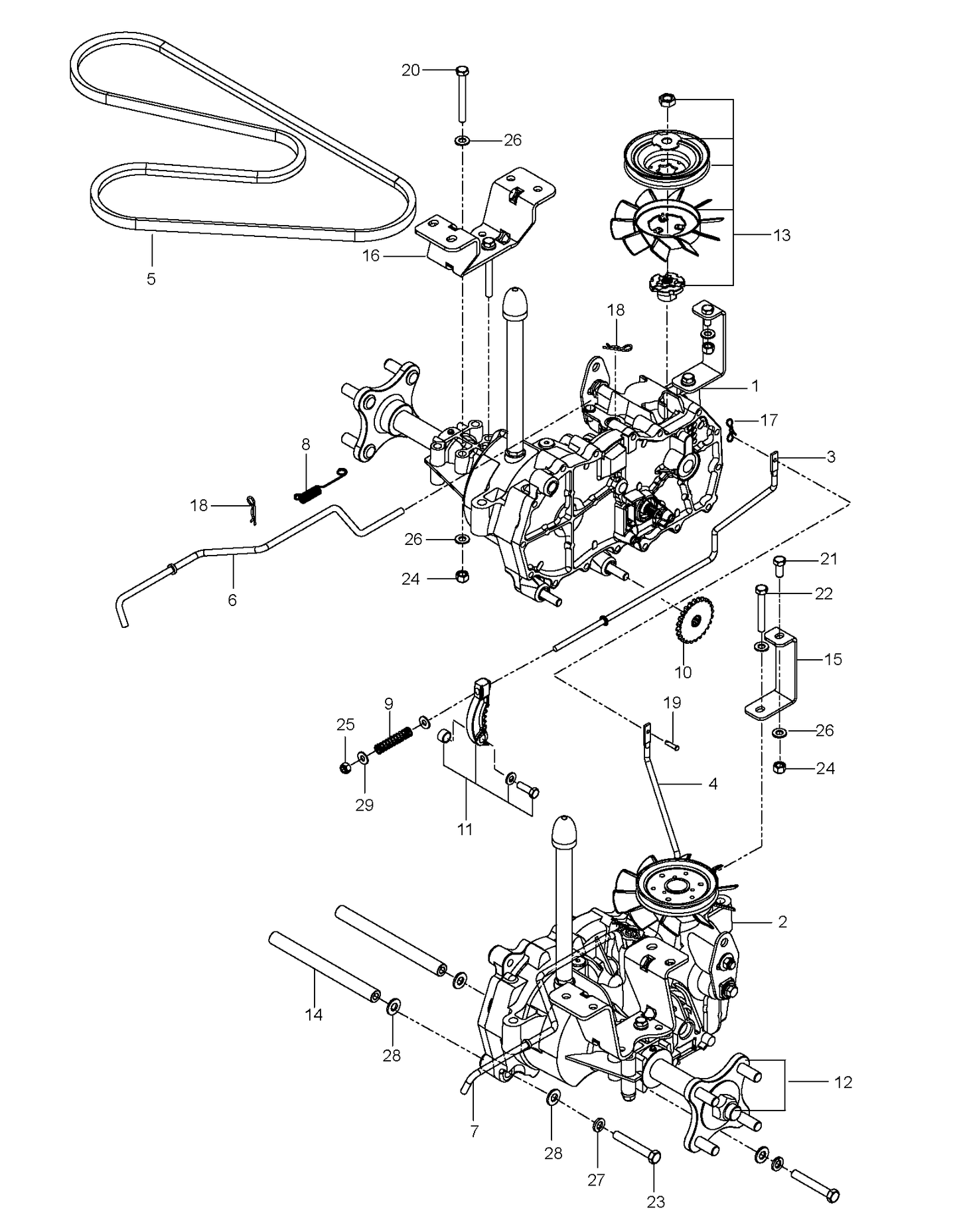 Husqvarna 510375601 onderdelentekening - positie 1